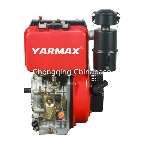 Gekoelde de Dieselmotor Enige Cilinder 4 van 11.8HP 8.1kW Lucht Slag195f YARMAX Dieselmotor