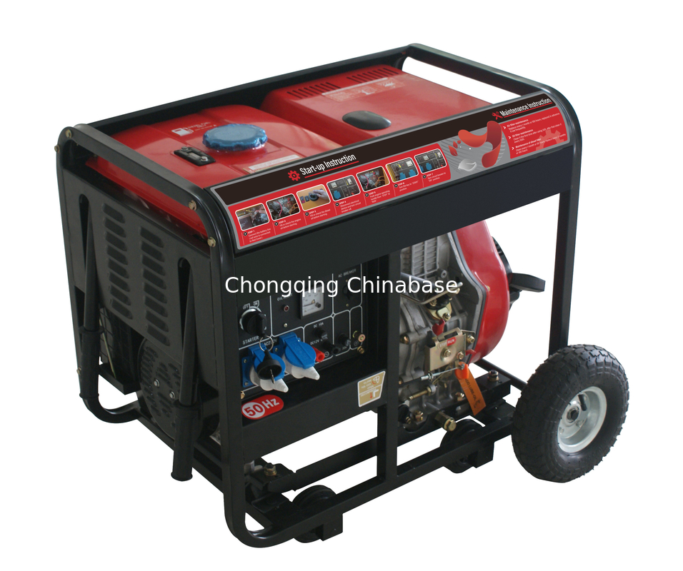 YM8700E DC12V 8.3A draagbare dieselgenerator 6.5kW 6.0kW dieselgenerator