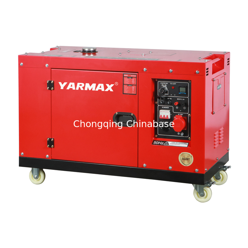 YM13800T draagbare stille diesel generator 9.6KW 10.4KW 1105FE enkele cilinder