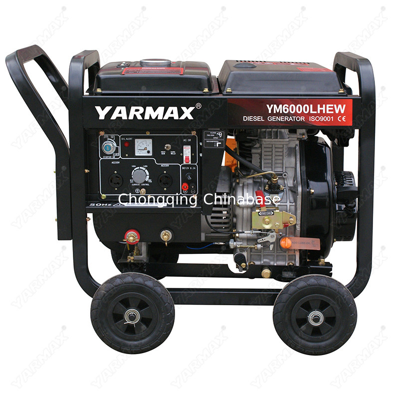 220V van de diesel de Enige Generator YM6700 4.5KW 20.4A 25-30V Cilinderlassen